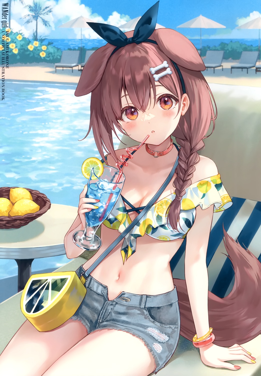 animal_ears, bikini_top, fukahire, hololive, hololive_gamers, inugami_korone, inumimi, ruinon