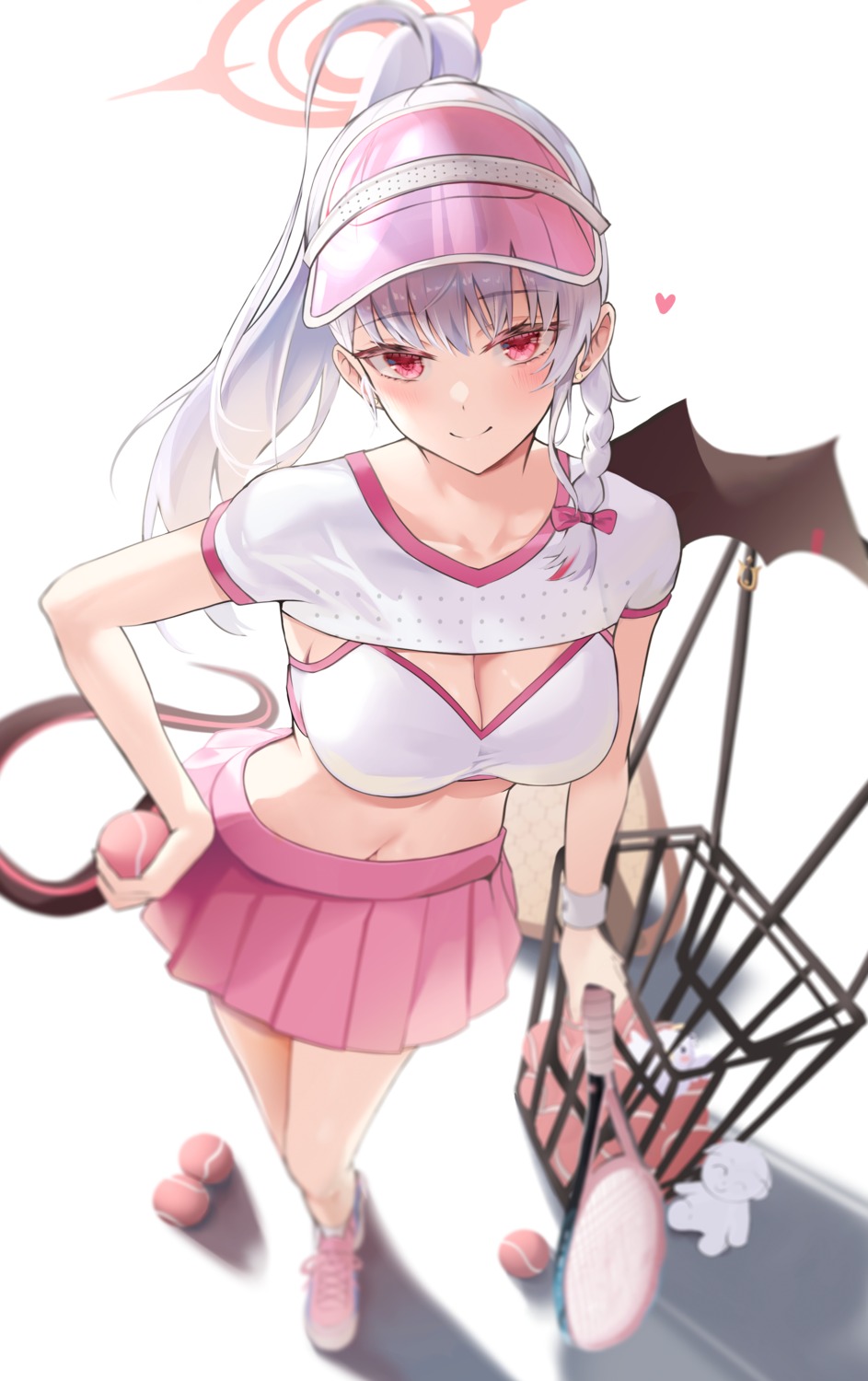 blue_archive, bra, cleavage, devil, halo, kurodate_haruna, sion_(im10042m), tail