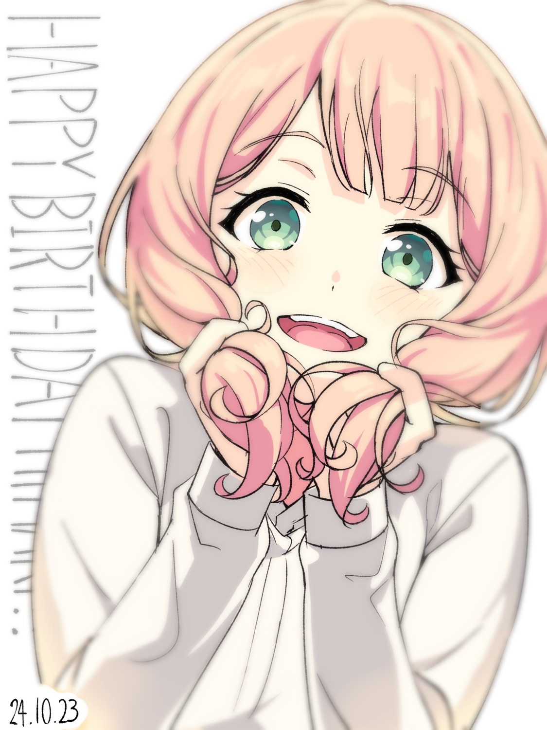 bang_dream!, dress_shirt, nobusawa_osamu, sketch, uehara_himari