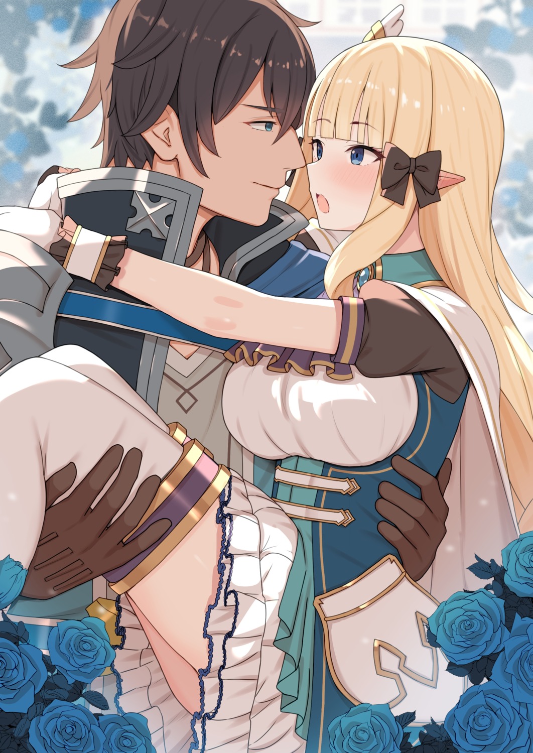 elf, pointy_ears, princess_connect!, princess_connect!_re:dive, sasaki_saren, sixteenpo, skirt_lift, thighhighs