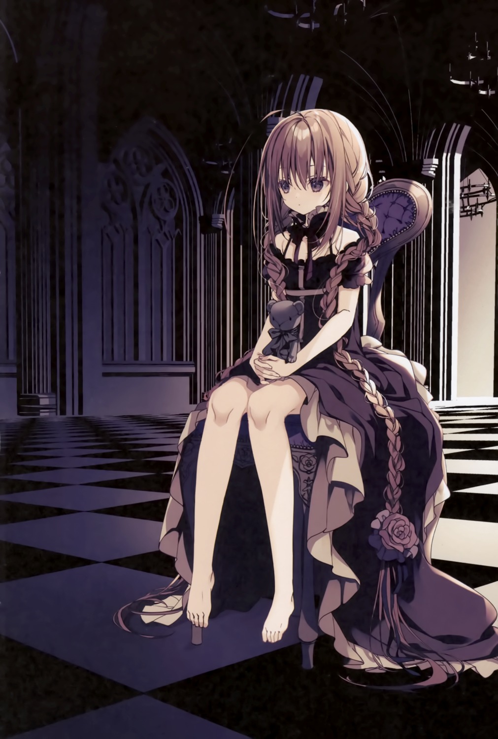 dress, inugami_kira, necotoxin, skirt_lift