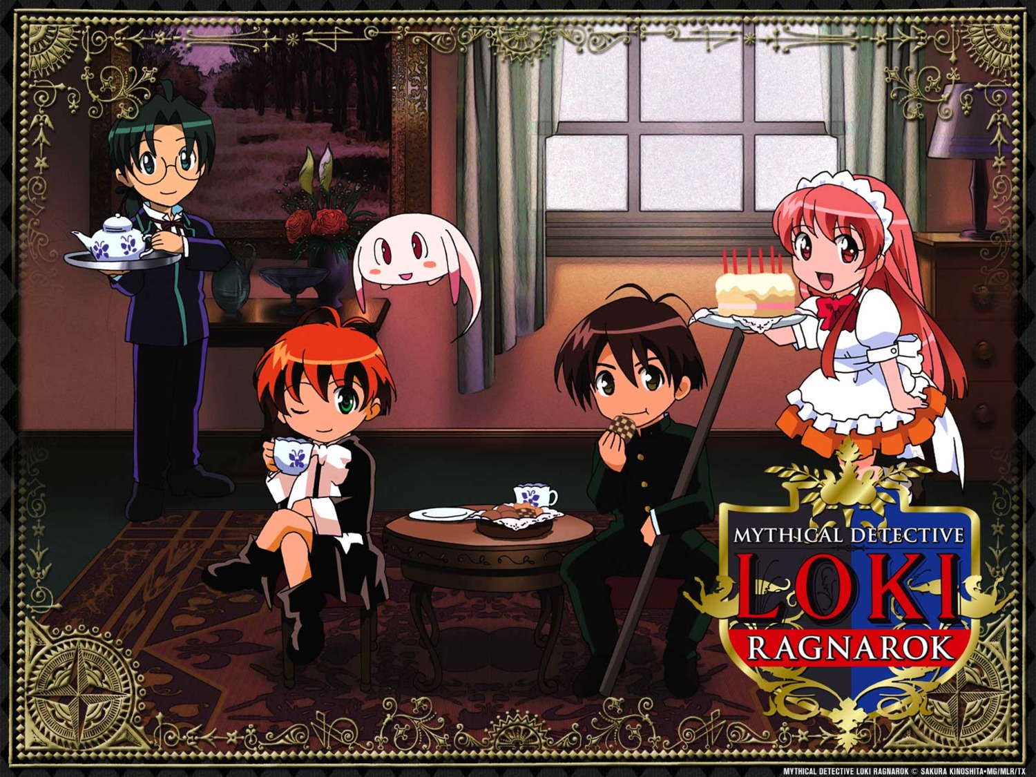 daidouji_mayura, ecchan, loki, mythical_detective_loki_ragnarok, narugami, wallpaper, yamino_ryuusuke