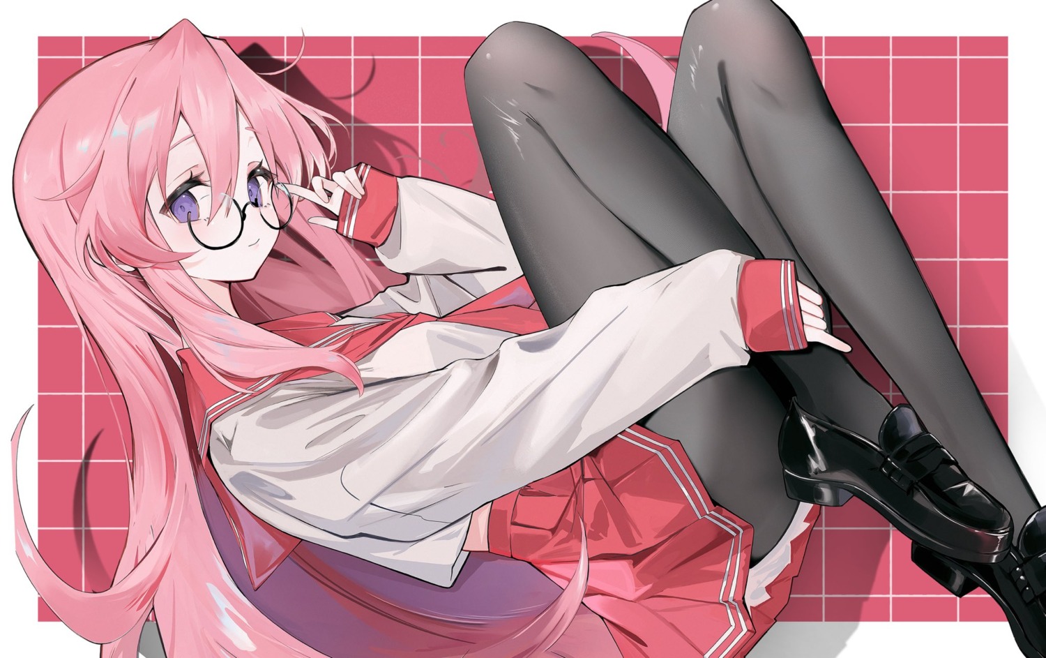 august., lucky_star, megane, pantyhose, seifuku, skirt_lift, takara_miyuki