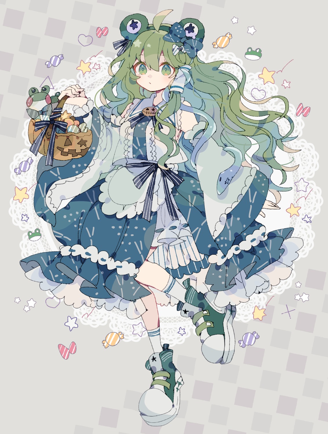 halloween, kochiya_sanae, niko_rashika, touhou