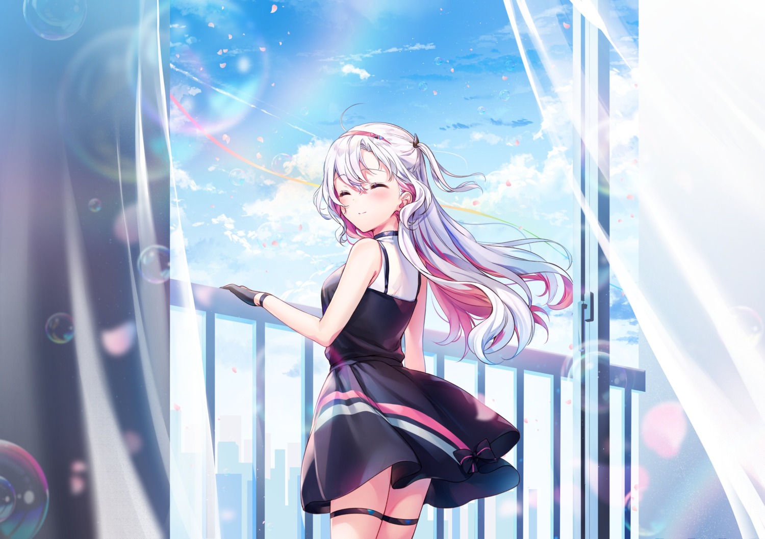 avatar_2.0_project, dress, garter, komeshiro_kasu, musubime_yui, skirt_lift