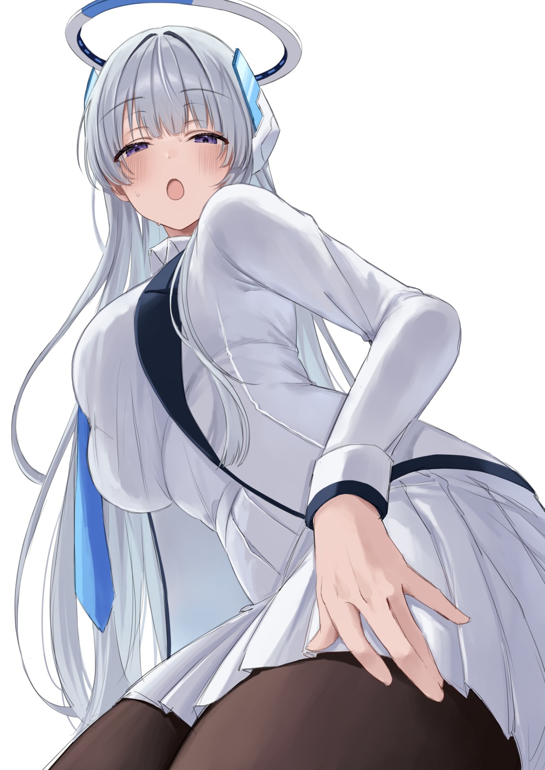 blue_archive, halo, pantyhose, seifuku, ushio_noa, ya_ta