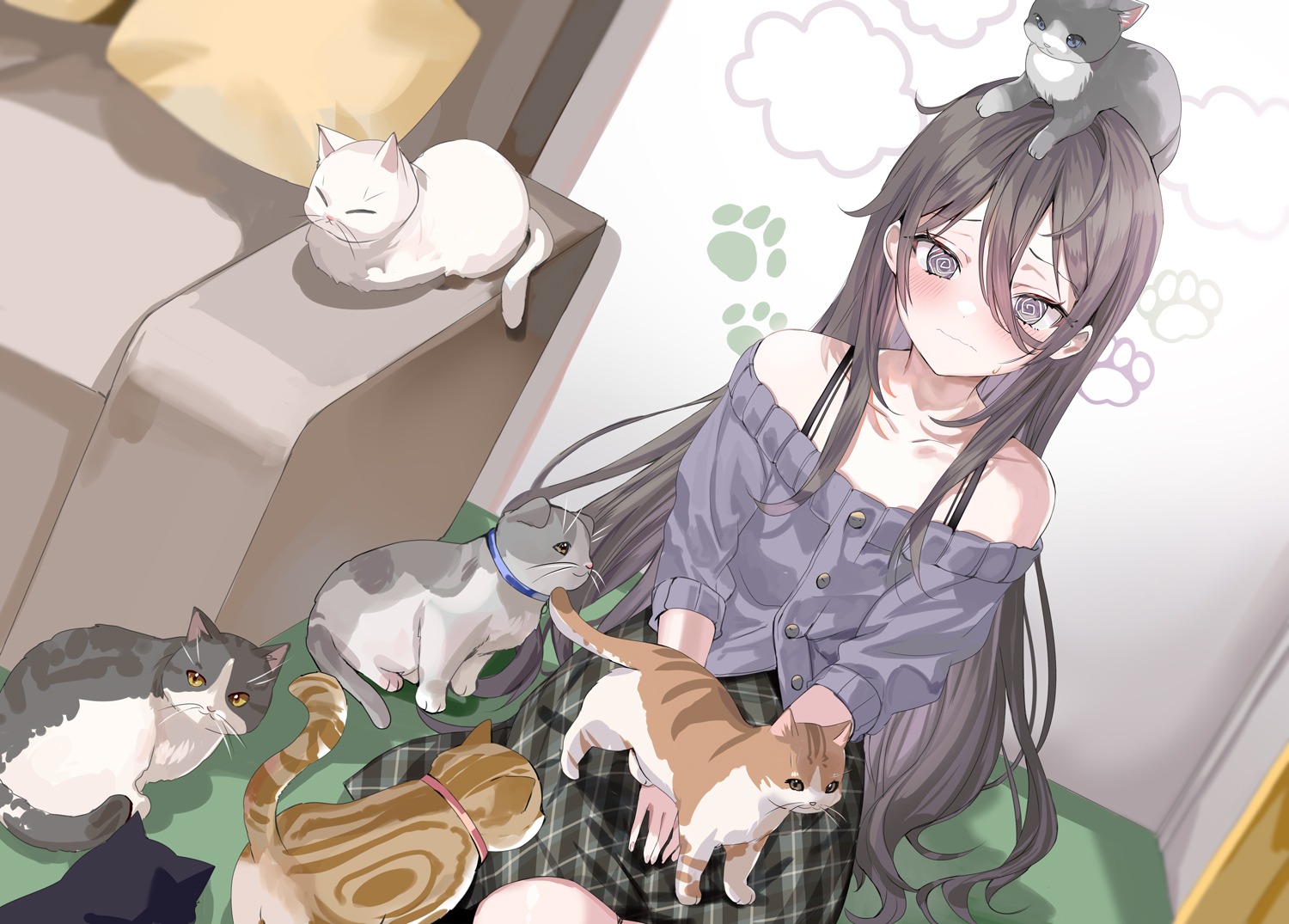 kimishima_ayano, momoko_(momopoco), neko, sweater, tokidoki_bosotto_russia-go_de_dereru_tonari_no_alya-san
