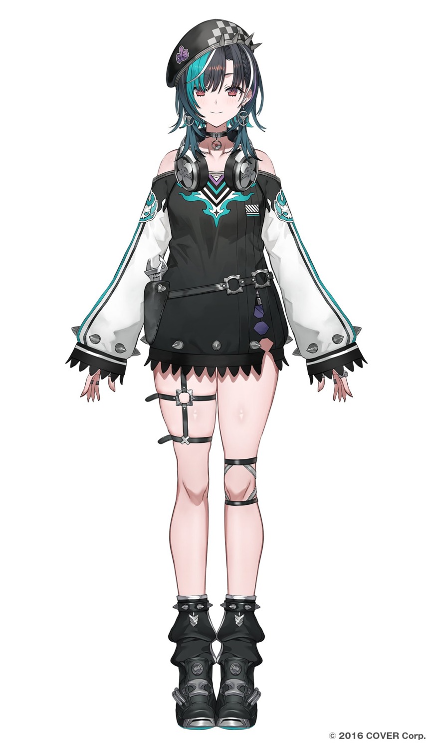 garter, headphones, hololive, hololive_dev_is, rindou_chihaya, toridamono