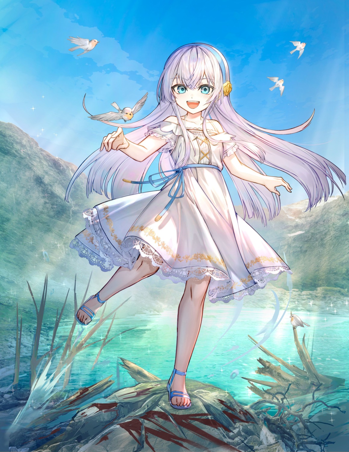 dress, katana_canata, kyouran_reijou_nia_liston, nia_liston, skirt_lift