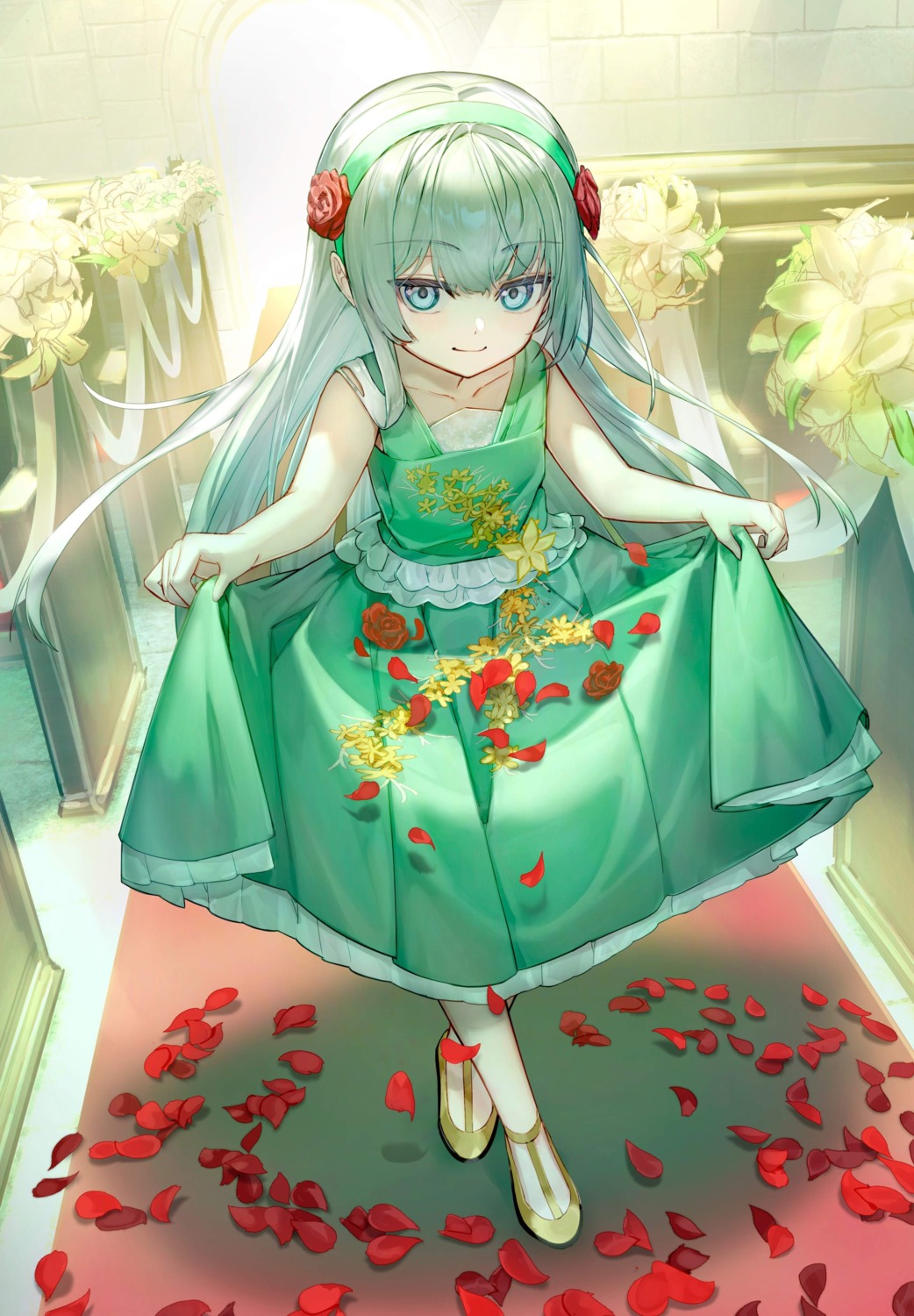dress, katana_canata, kyouran_reijou_nia_liston, nia_liston, skirt_lift