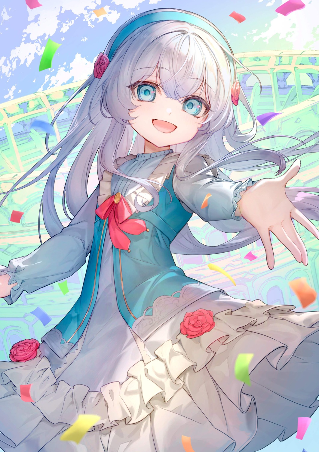 dress, katana_canata, kyouran_reijou_nia_liston, nia_liston, skirt_lift