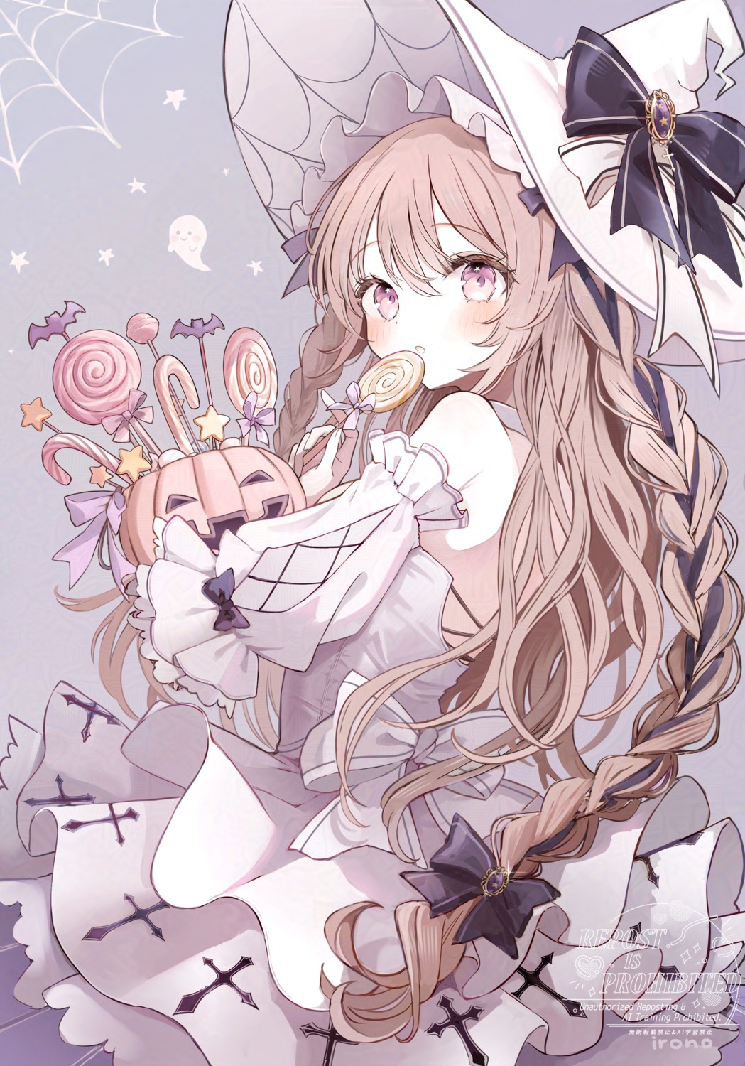 dress, halloween, irono1910, no_bra, official_watermark, witch