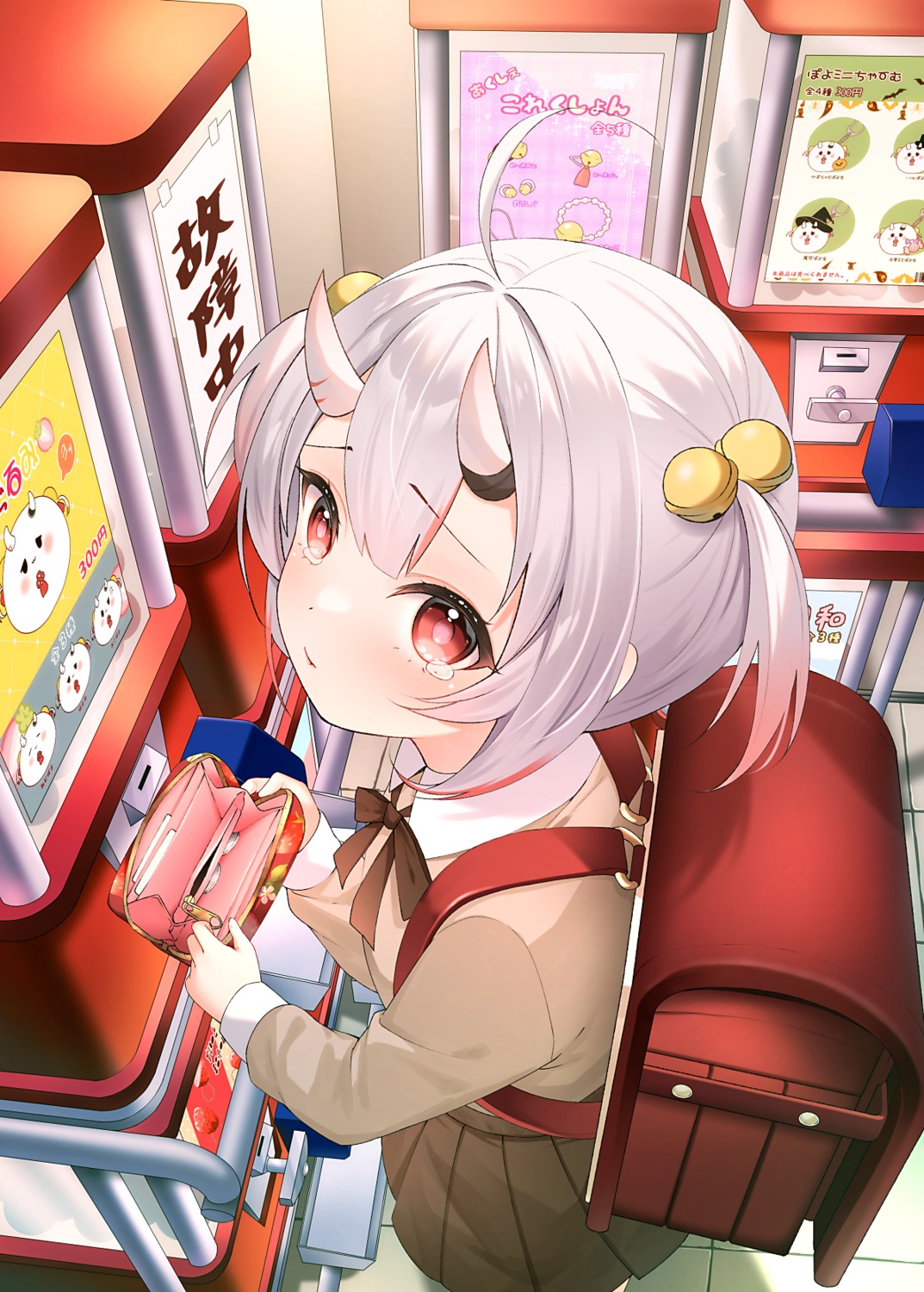 haruyama_natsuwo, hololive, horns, nakiri_ayame, seifuku