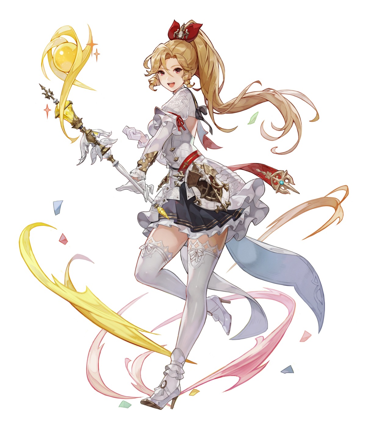 gran_saga, heels, tagme, thighhighs, weapon