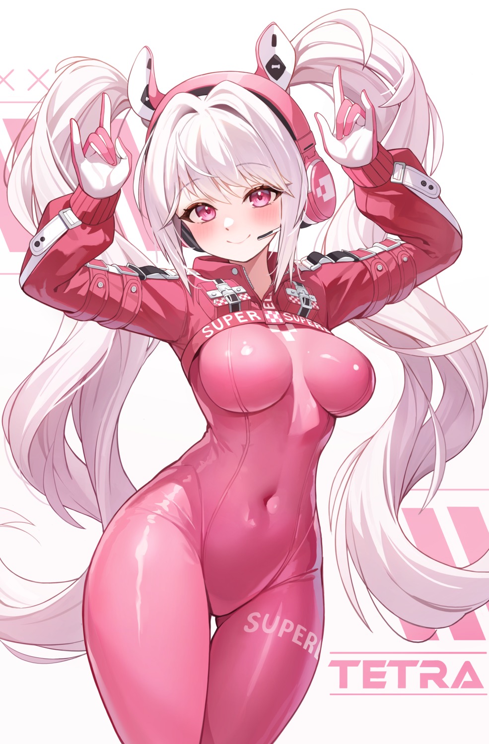 alice_(nikke), animal_ears, bodysuit, esseppd, goddess_of_victory:_nikke, headphones