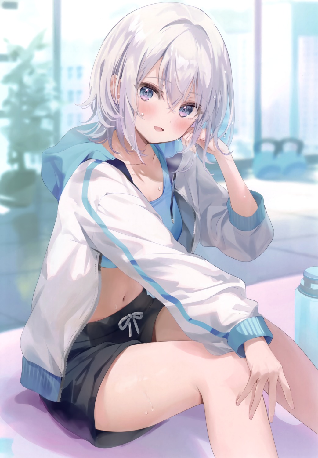 bra, dandakadan, kanda_done, open_shirt, wet