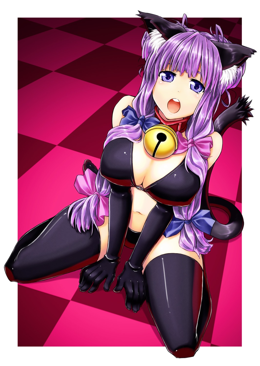 alto-00, animal_ears, bra, cleavage, nekomimi, pantsu, patchouli_knowledge, tail, thighhighs, touhou