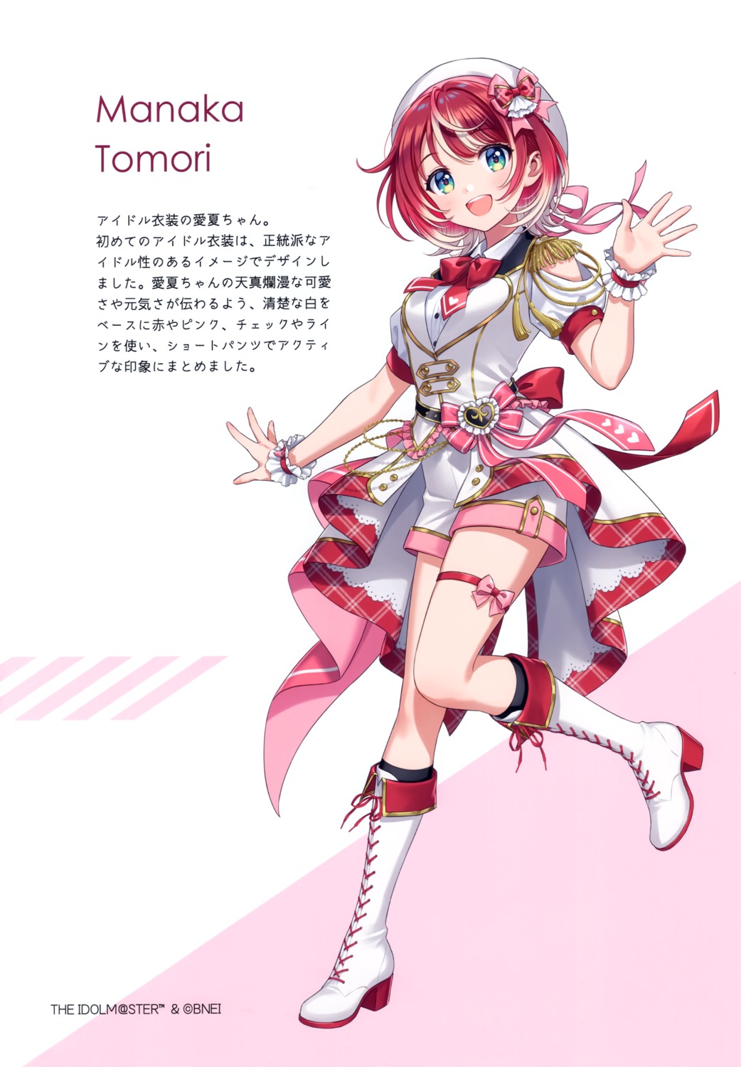 canvas, garter, heels, morikura_en, project_im@s_vα-liv, the_idolm@ster, tomori_manaka, uniform