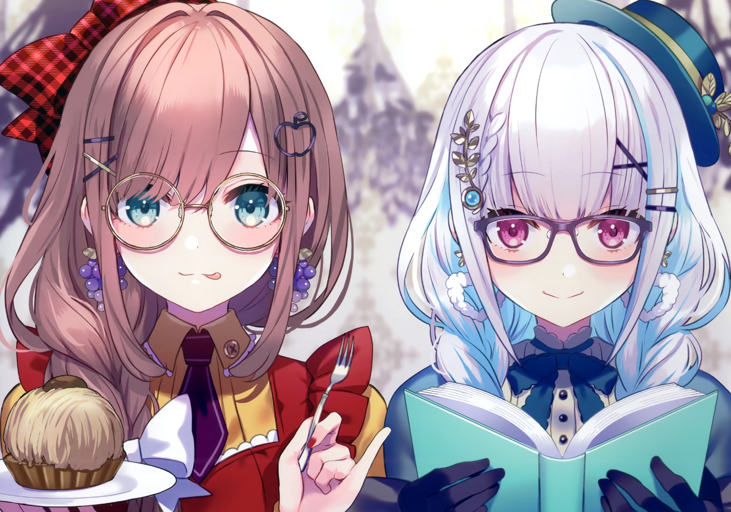 chroma_(saine), lize_helesta, megane, nijisanji, saine, suzuhara_ruru