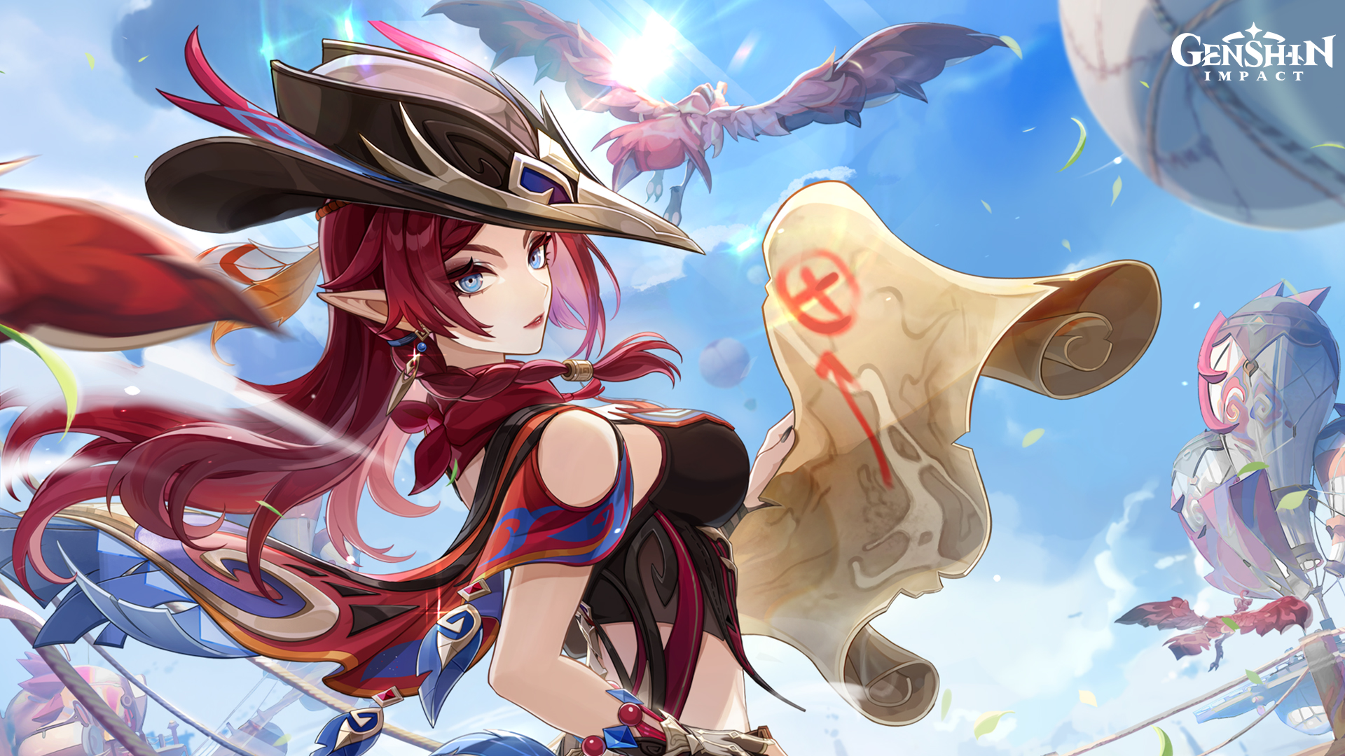 chasca, genshin_impact, pointy_ears, tagme, wallpaper
