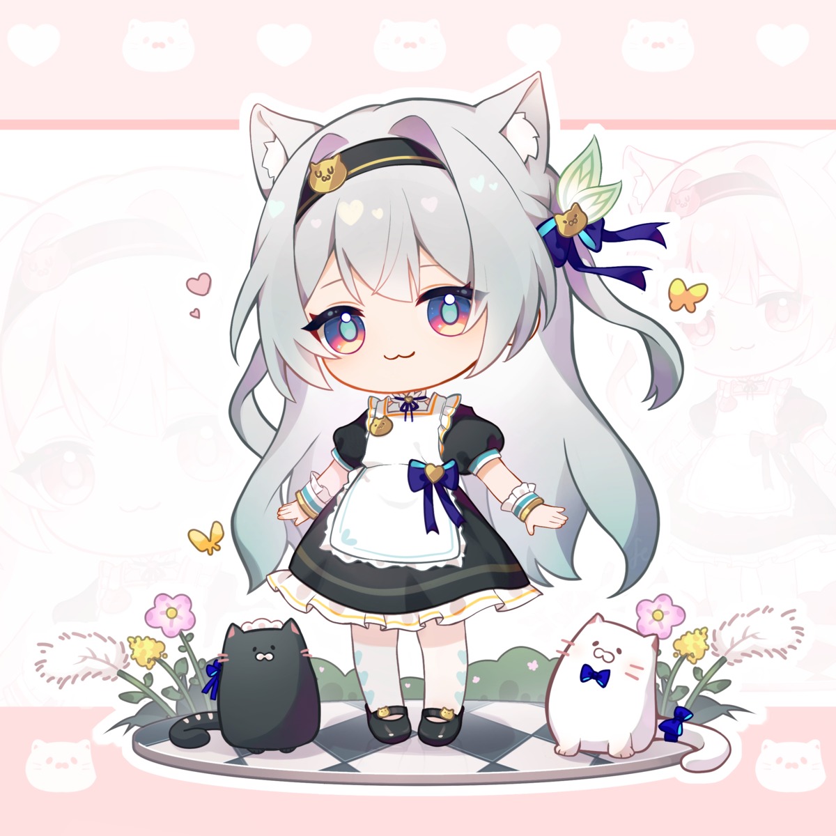 animal_ears, chibi, firefly, honkai:_star_rail, huang_tie_lin, maid, neko, nekomimi
