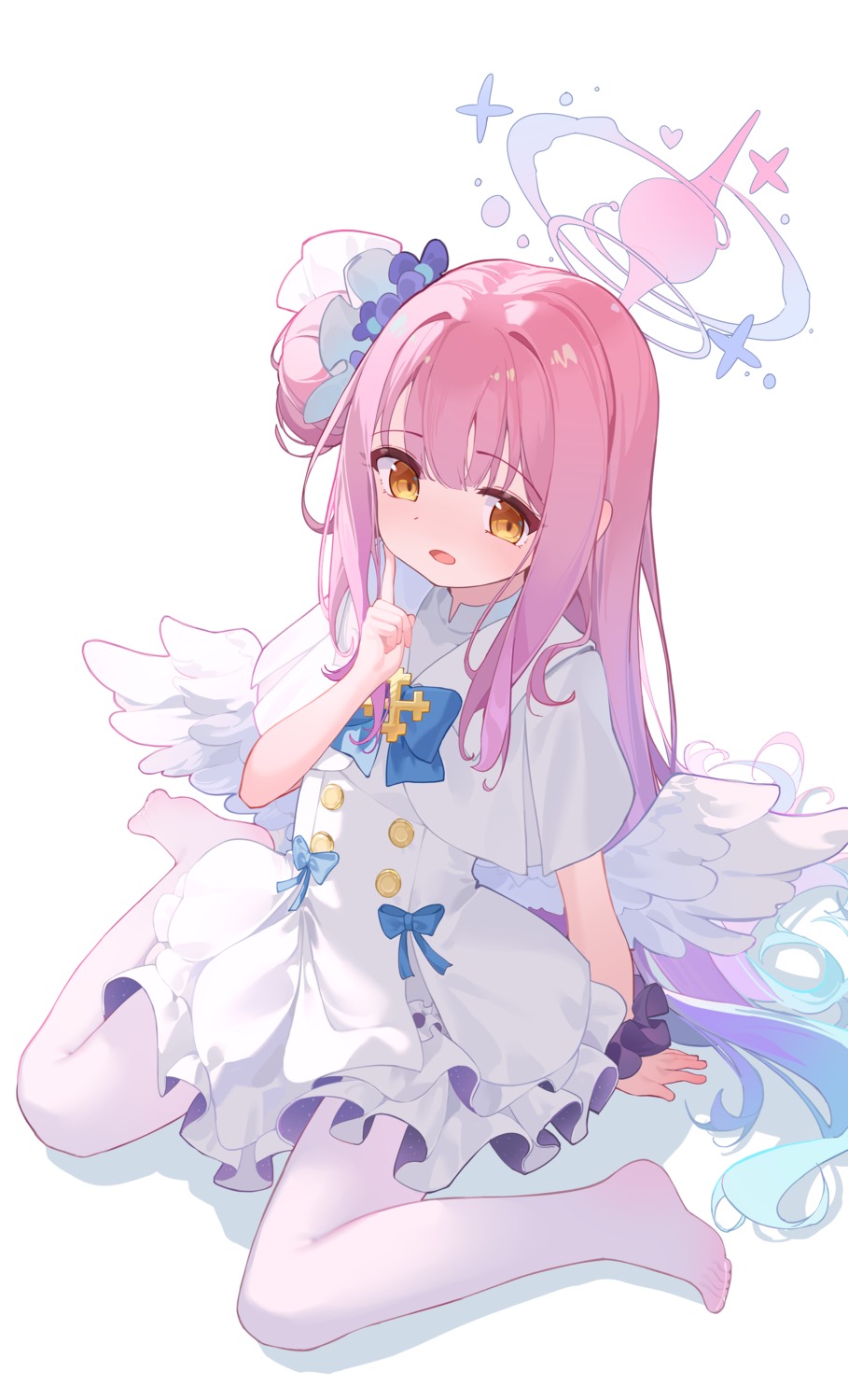 angel, blue_archive, misono_mika, ningmeng_jing_jing_jing_jing, pantyhose, wings