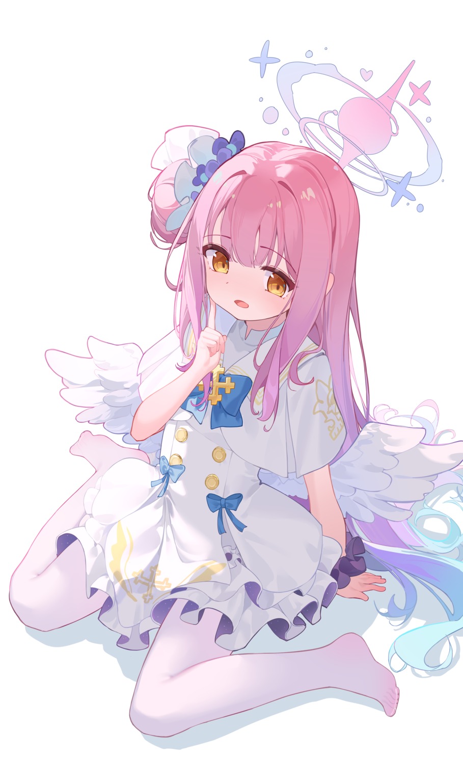 angel, blue_archive, misono_mika, ningmeng_jing_jing_jing_jing, pantyhose, wings