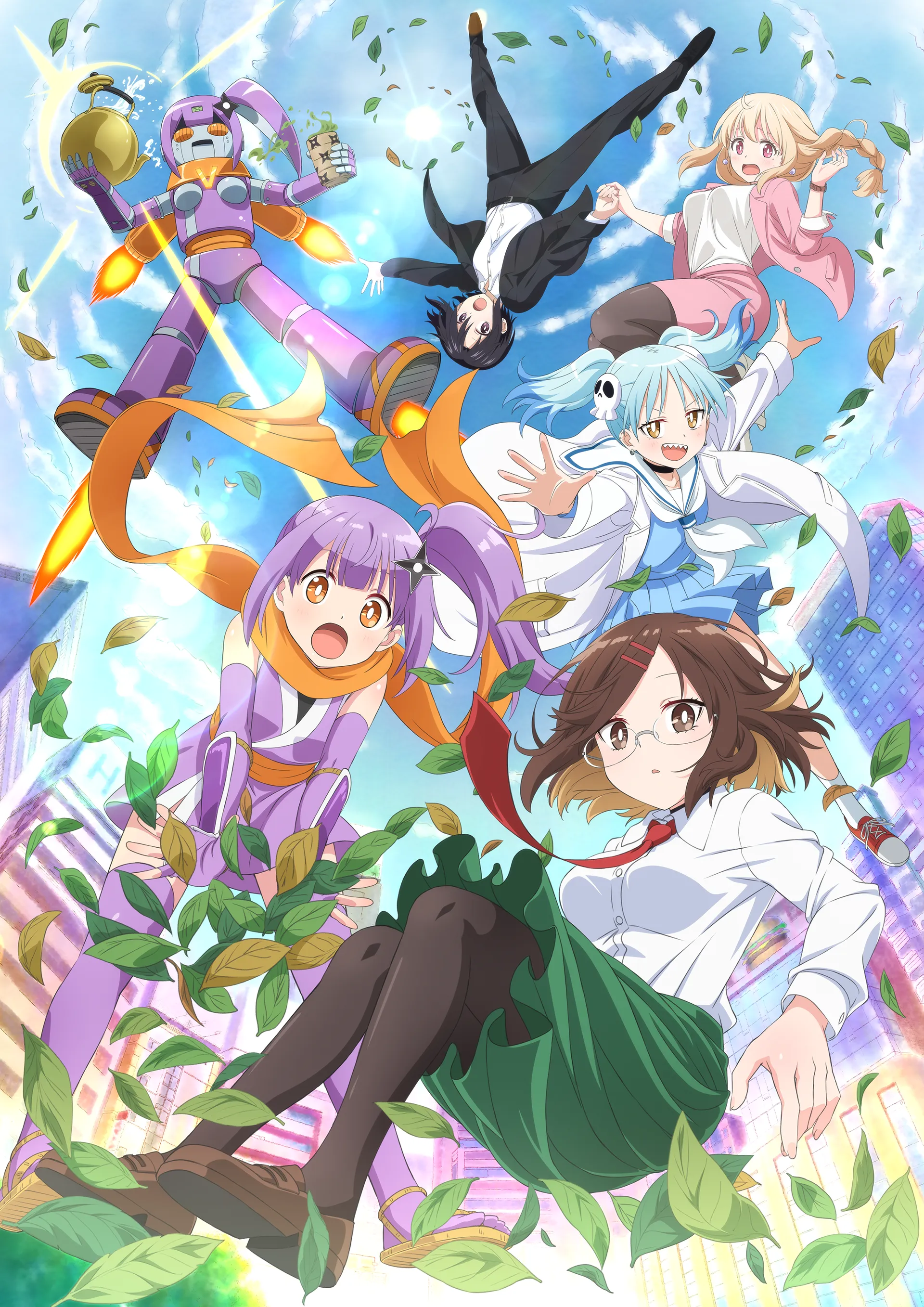 business_suit, izutsumi_marin, japanese_clothes, koga_konoha, kuro_(ninkoro), kusagakure_satoko, mecha_musume, megane, ninja, ninja_to_koroshiya_no_futarigurashi, pantyhose, roboko_(ninkoro), seifuku, skirt_lift, tagme, thighhighs, yuriko_(ninkoro)