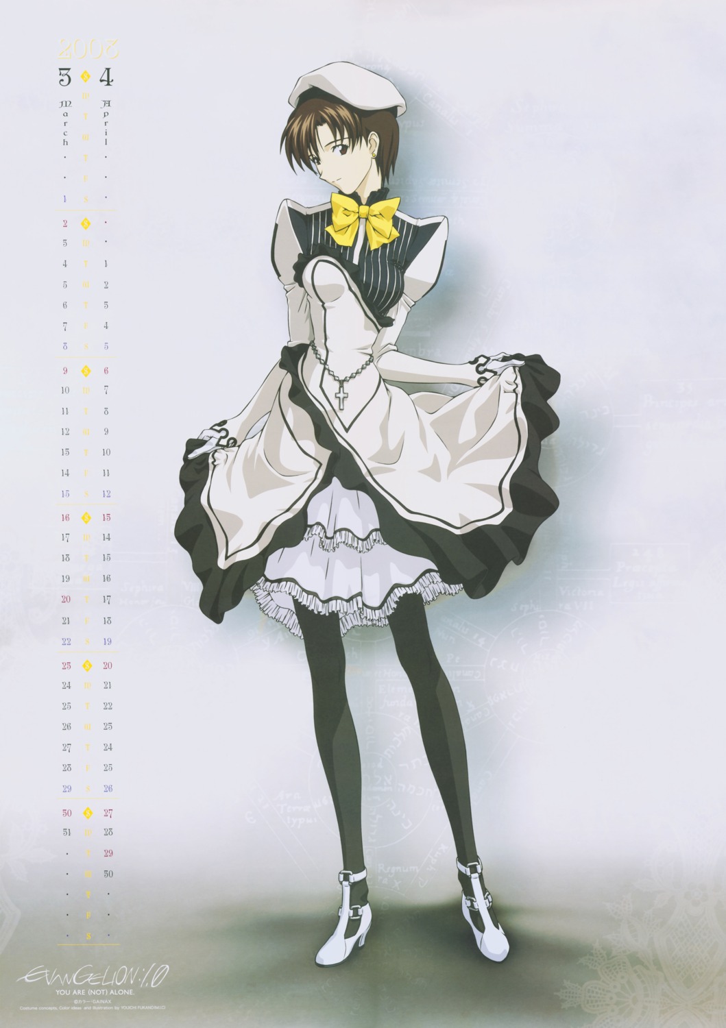 calendar, fukano_youichi, ibuki_maya, neon_genesis_evangelion