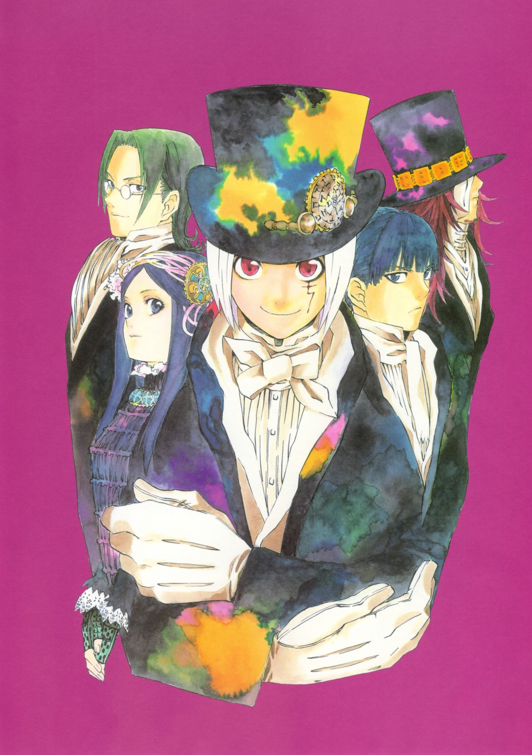 allen_walker, cross_marian, d.gray-man, hoshino_katsura, kanda_yu, komui_lee, lenalee_lee