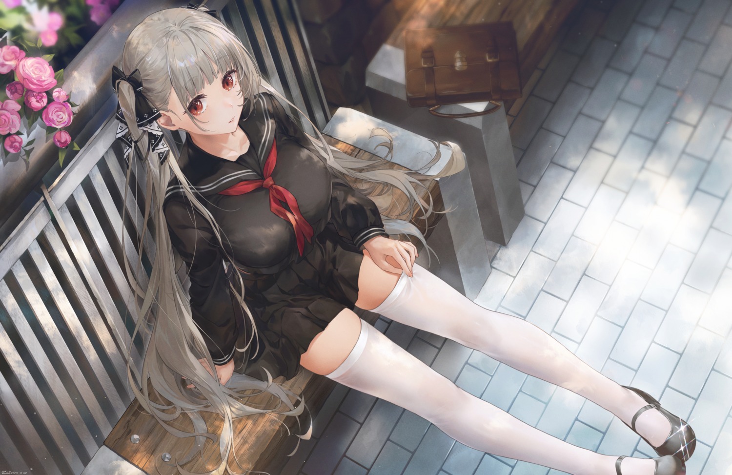 azur_lane, formidable_(azur_lane), seifuku, swkl:d, thighhighs