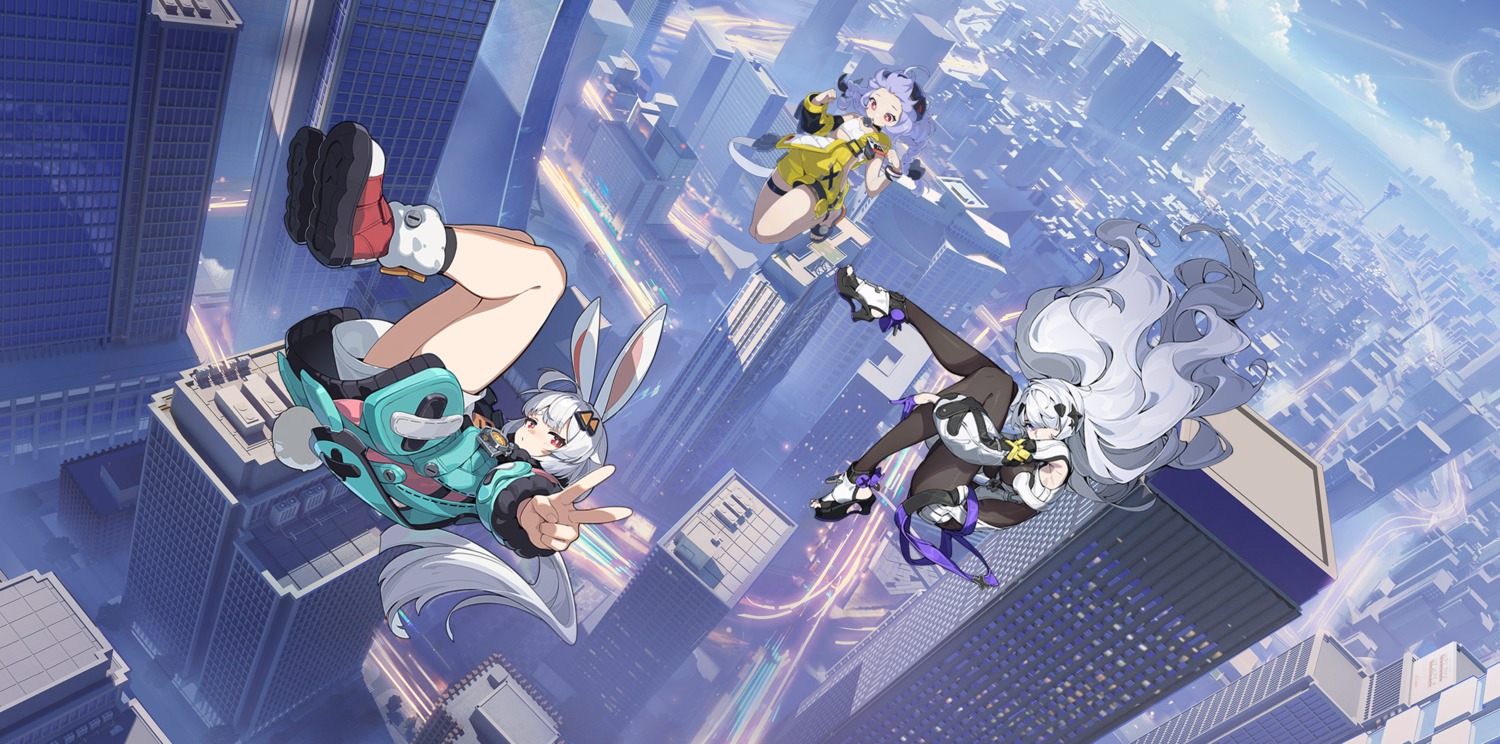 ananta, animal_ears, bodysuit, bunny_ears, garter, heels, tagme, tail
