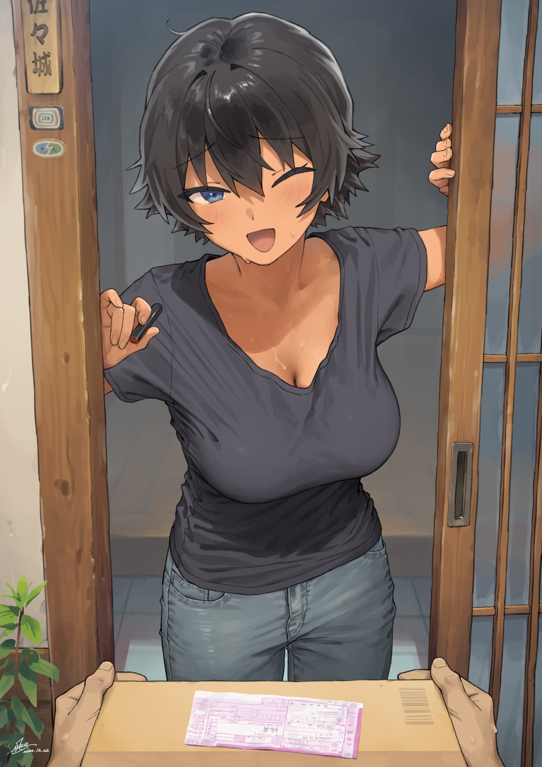 cleavage, gaki_kyonyuu, kaedeko_(kaedelic), sasaki_kei, wet