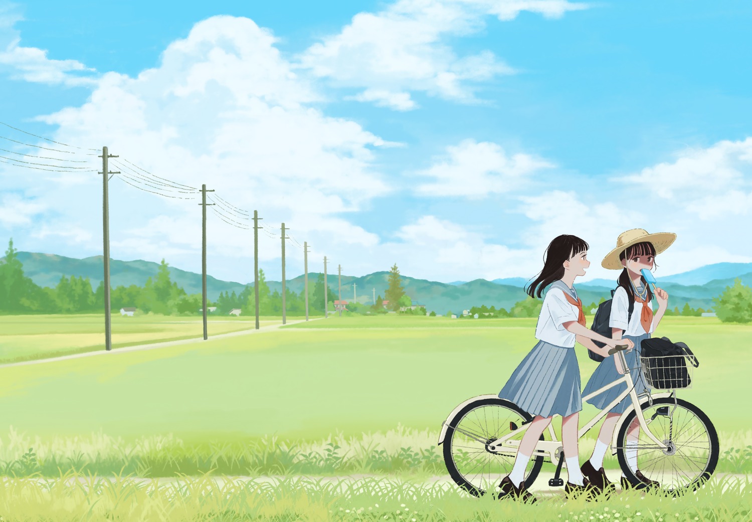 inoue_haruka_(haruharu210), landscape, seifuku