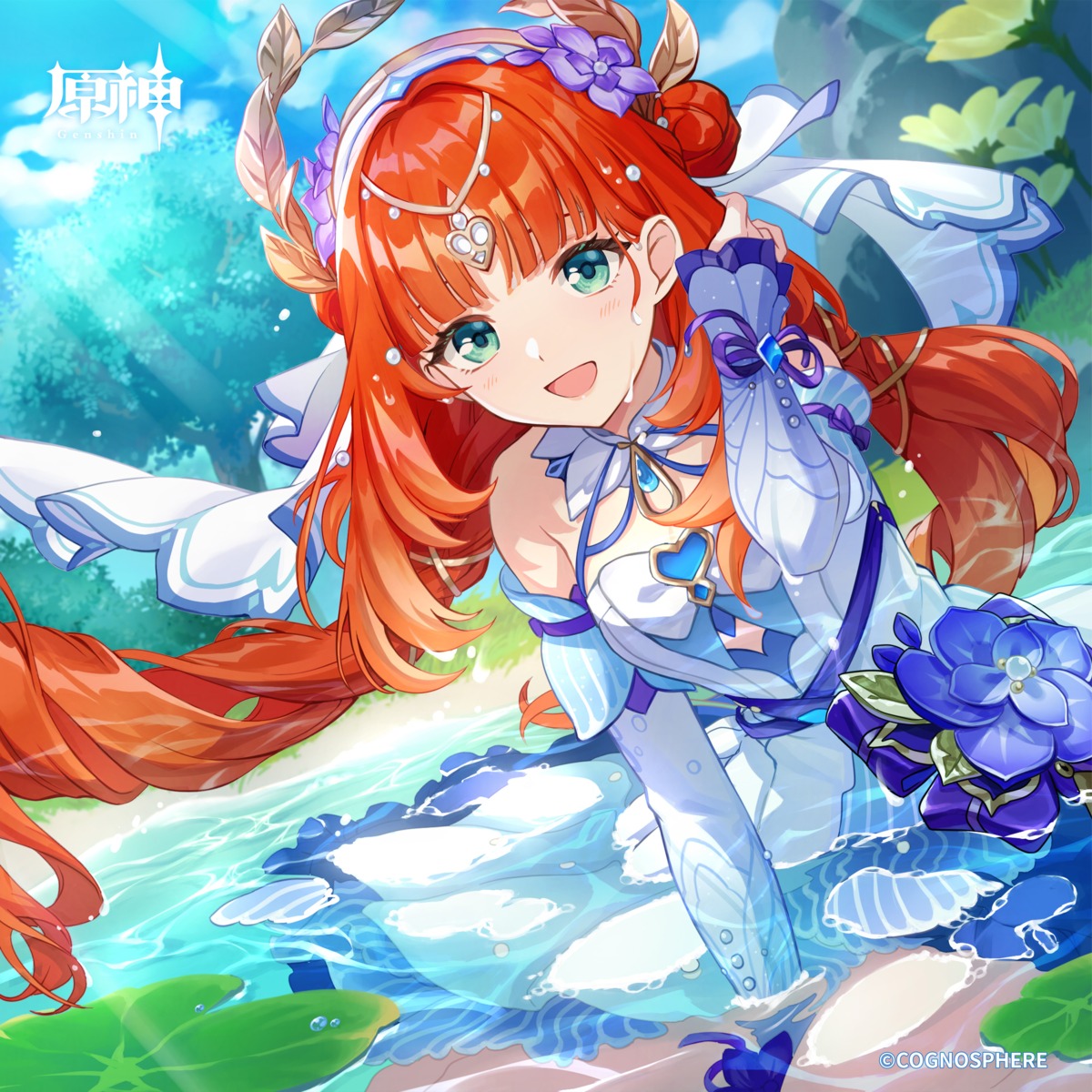 dress, genshin_impact, nilou, no_bra, tagme, wet