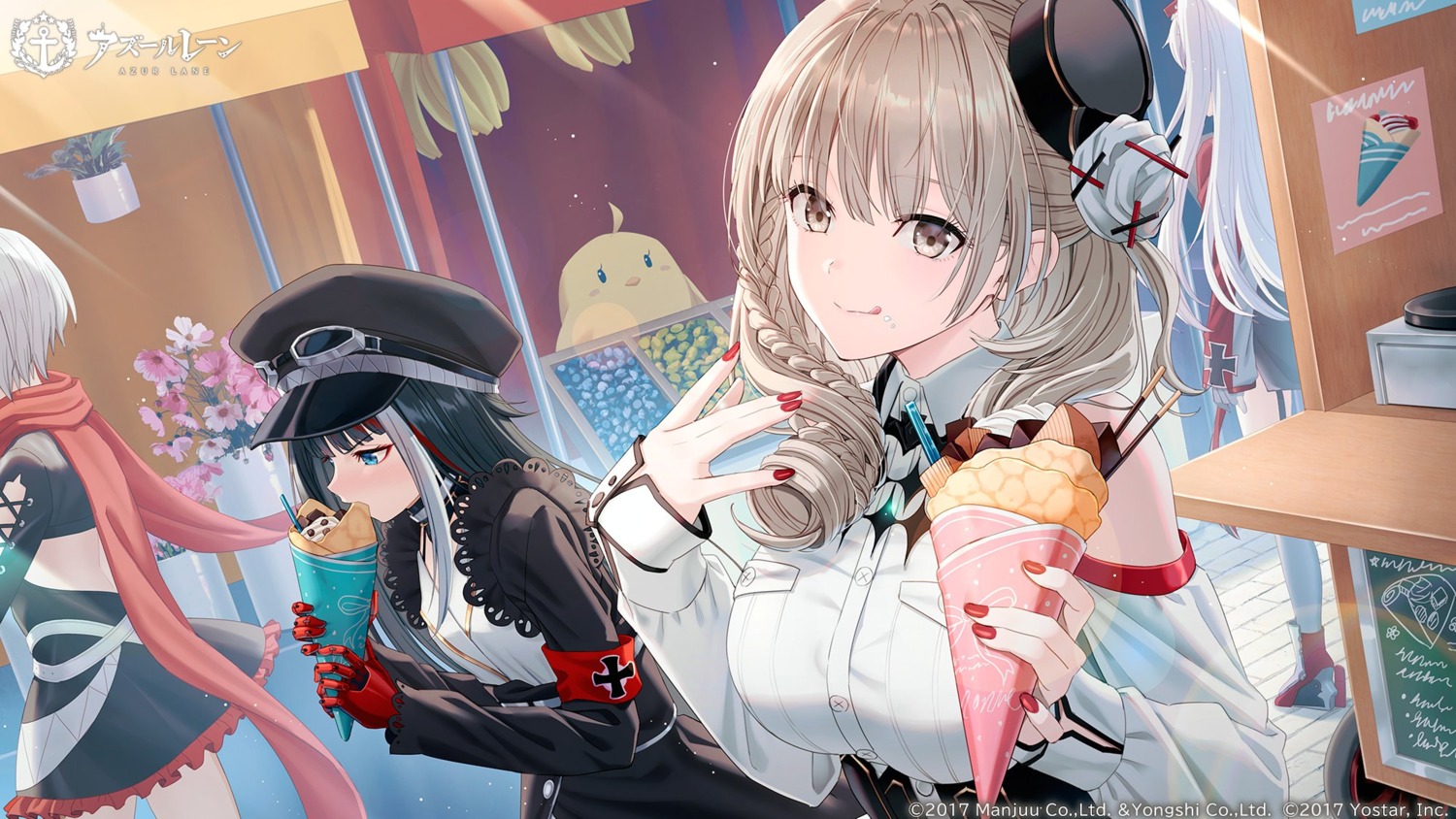 admiral_graf_spee_(azur_lane), azur_lane, cream, deutschland_(azur_lane), heels, hyuuga_azuri, luetzow_(azur_lane), manjuu_(azur_lane), prinz_eugen_(azur_lane), uniform