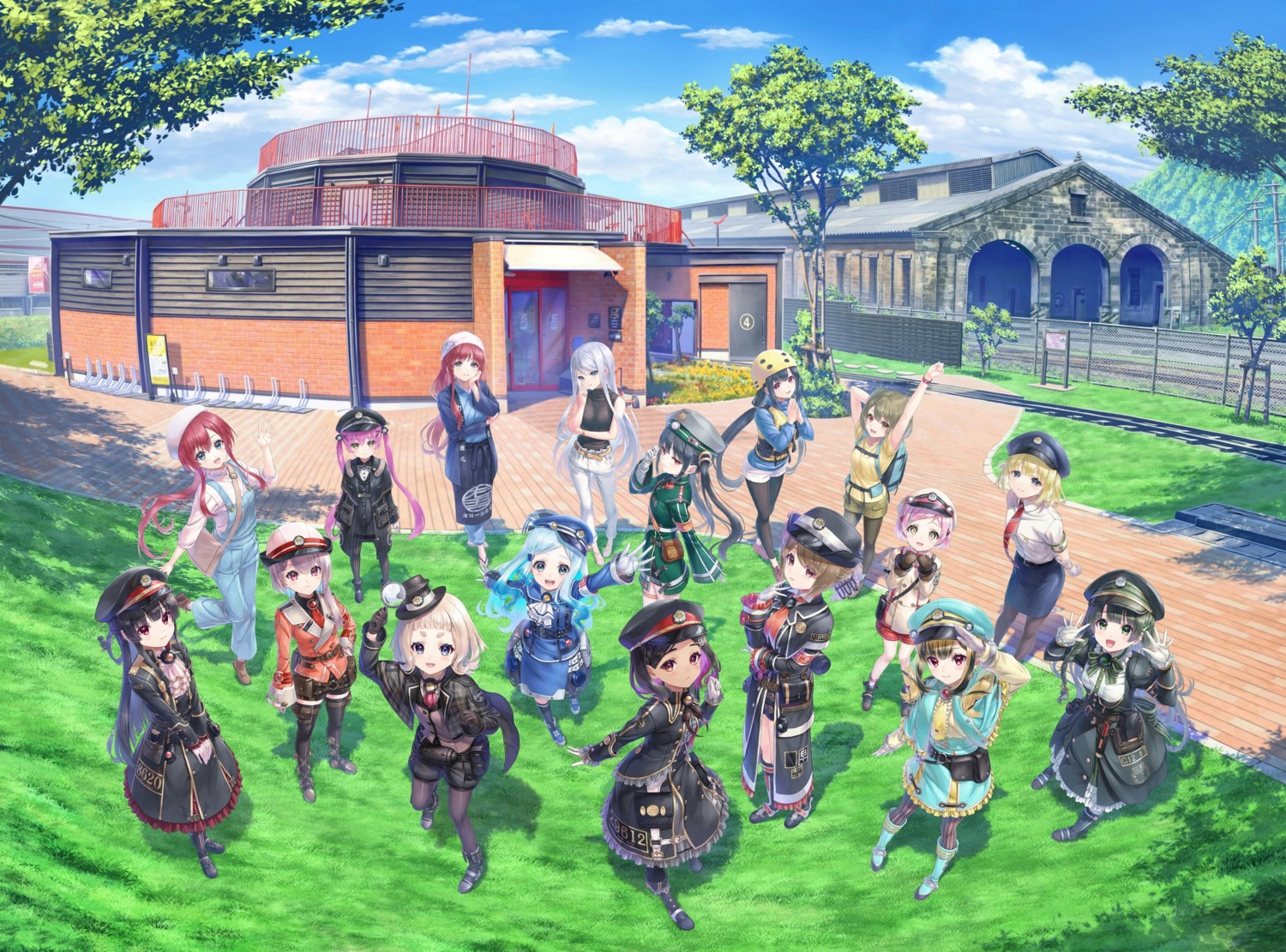 garter, hachiroku, japanese_clothes, kaniko_(rail_romanesque), kiriko_(rail_romanesque), maitetsu, mumumu_(rail_romanesque), nako_(rail_romanesque)