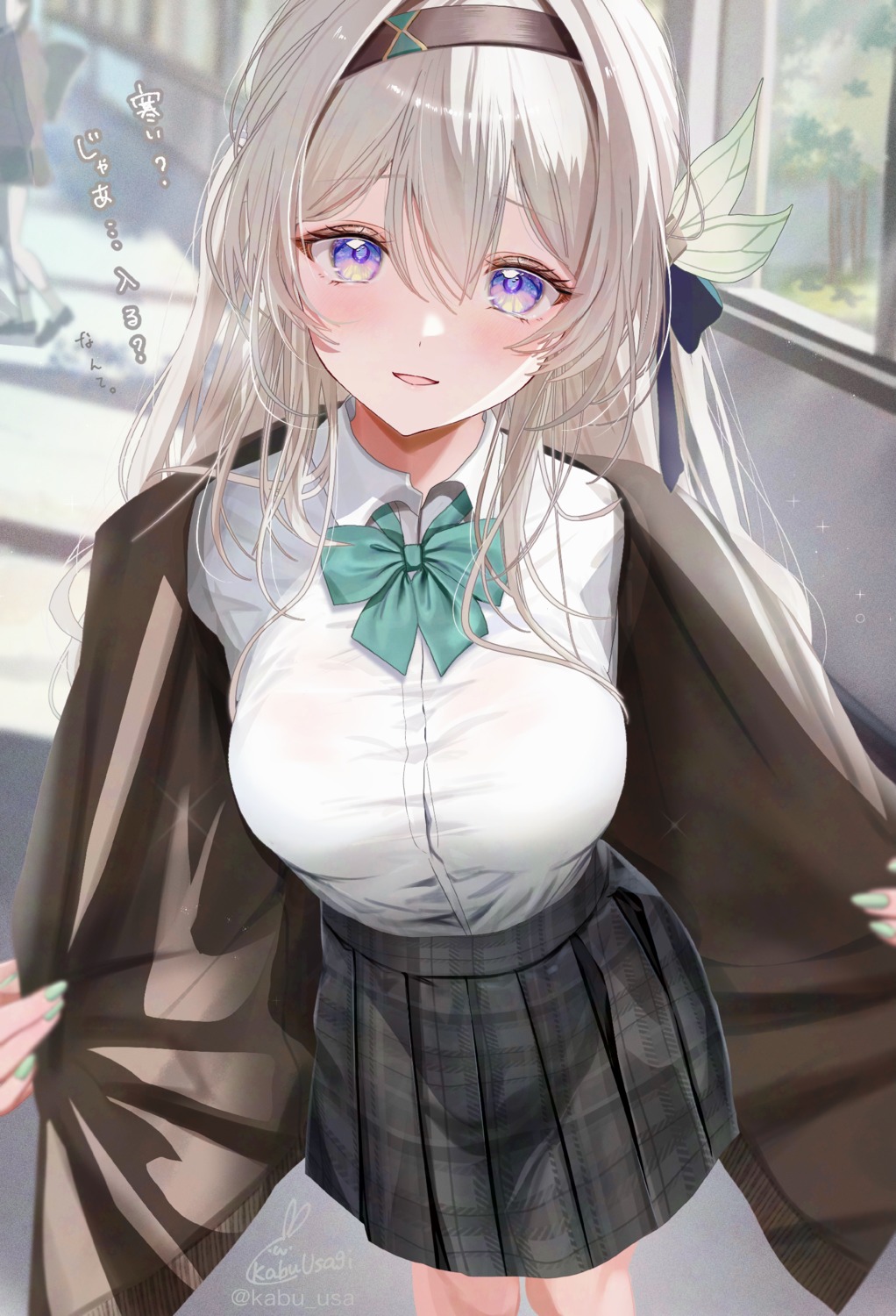 firefly, honkai:_star_rail, kabu_usagi, see_through, seifuku, sweater, undressing