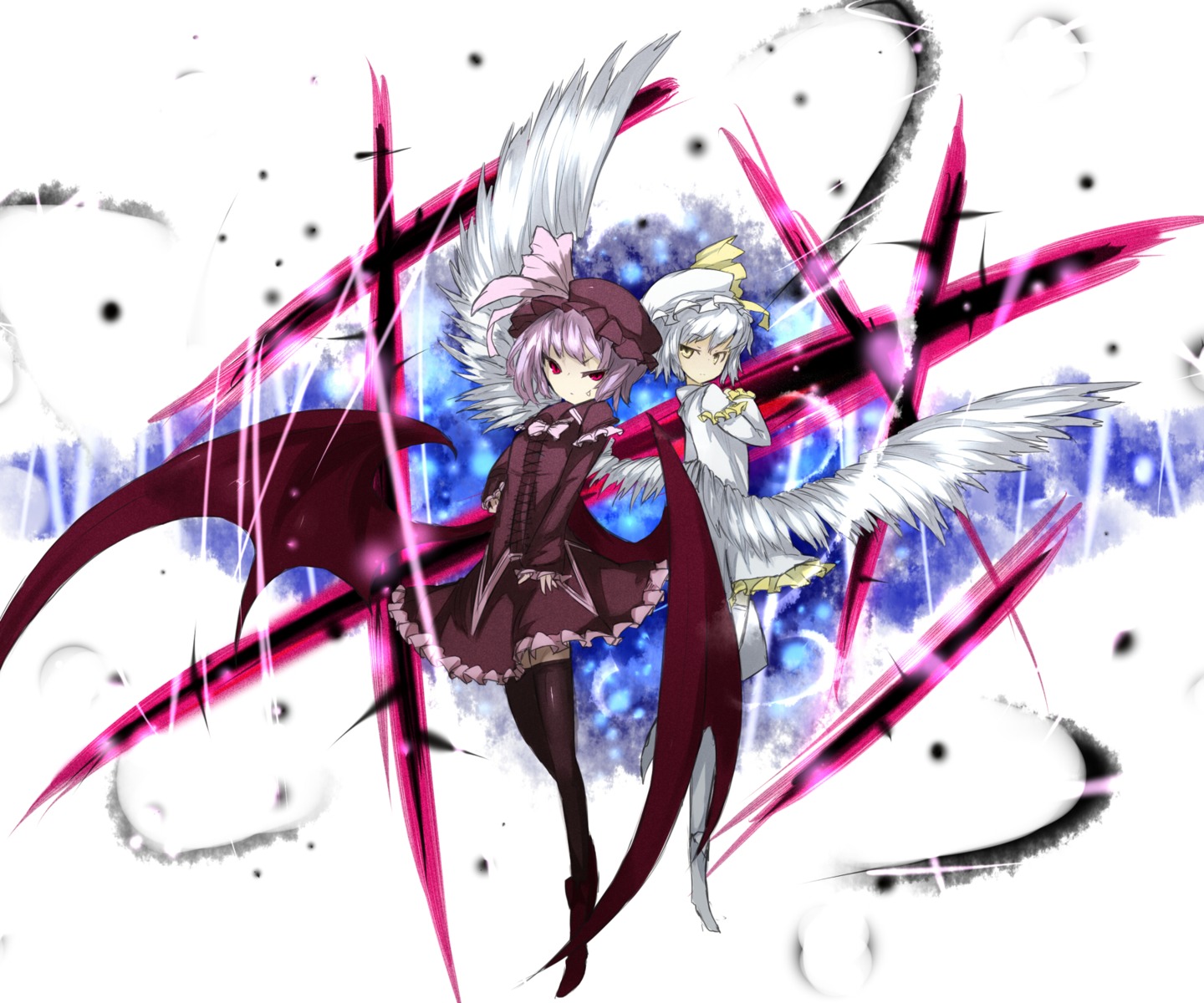 megalith, remilia_scarlet, shirogane_usagi, touhou, wings, zatracenie