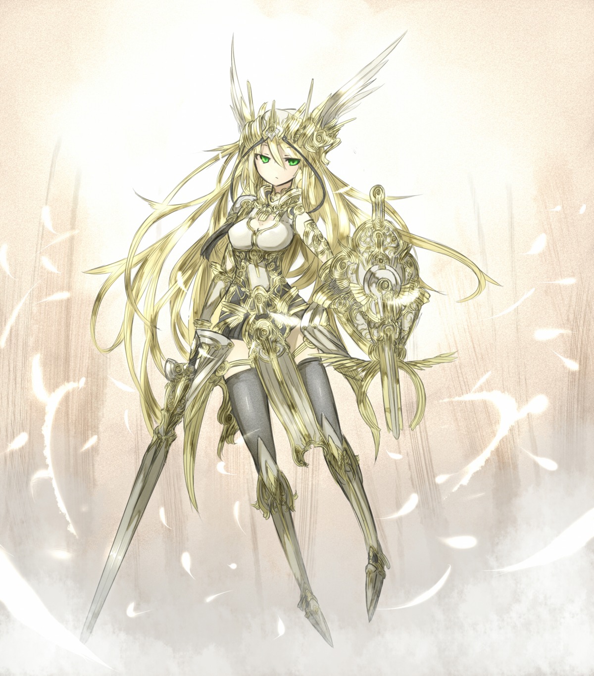 lord_of_vermilion, shirogane_usagi, sword, thighhighs