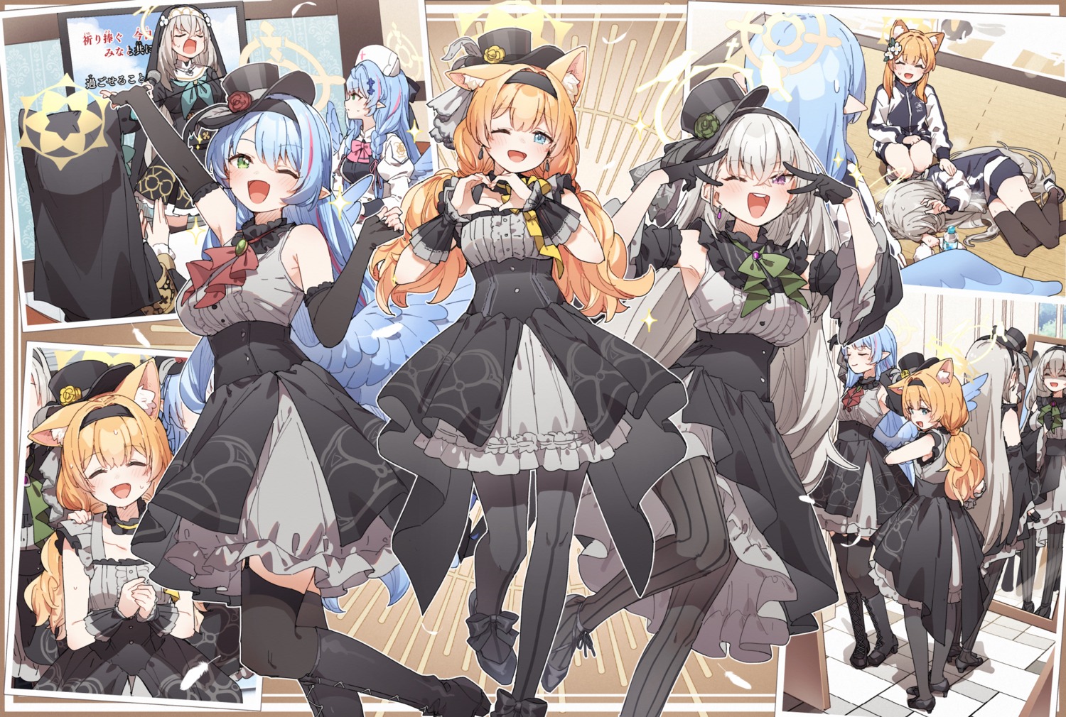 angel, animal_ears, aomori_mine, blue_archive, gym_uniform, halo, heels, iochi_mari
