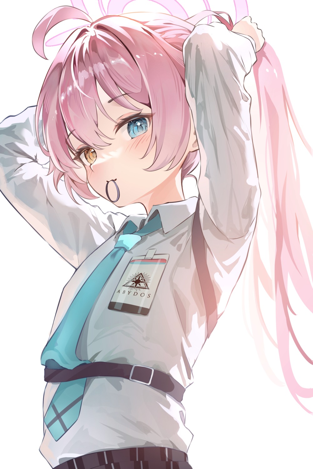 blue_archive, halo, heterochromia, seifuku, takanashi_hoshino, umou_(umouawa)