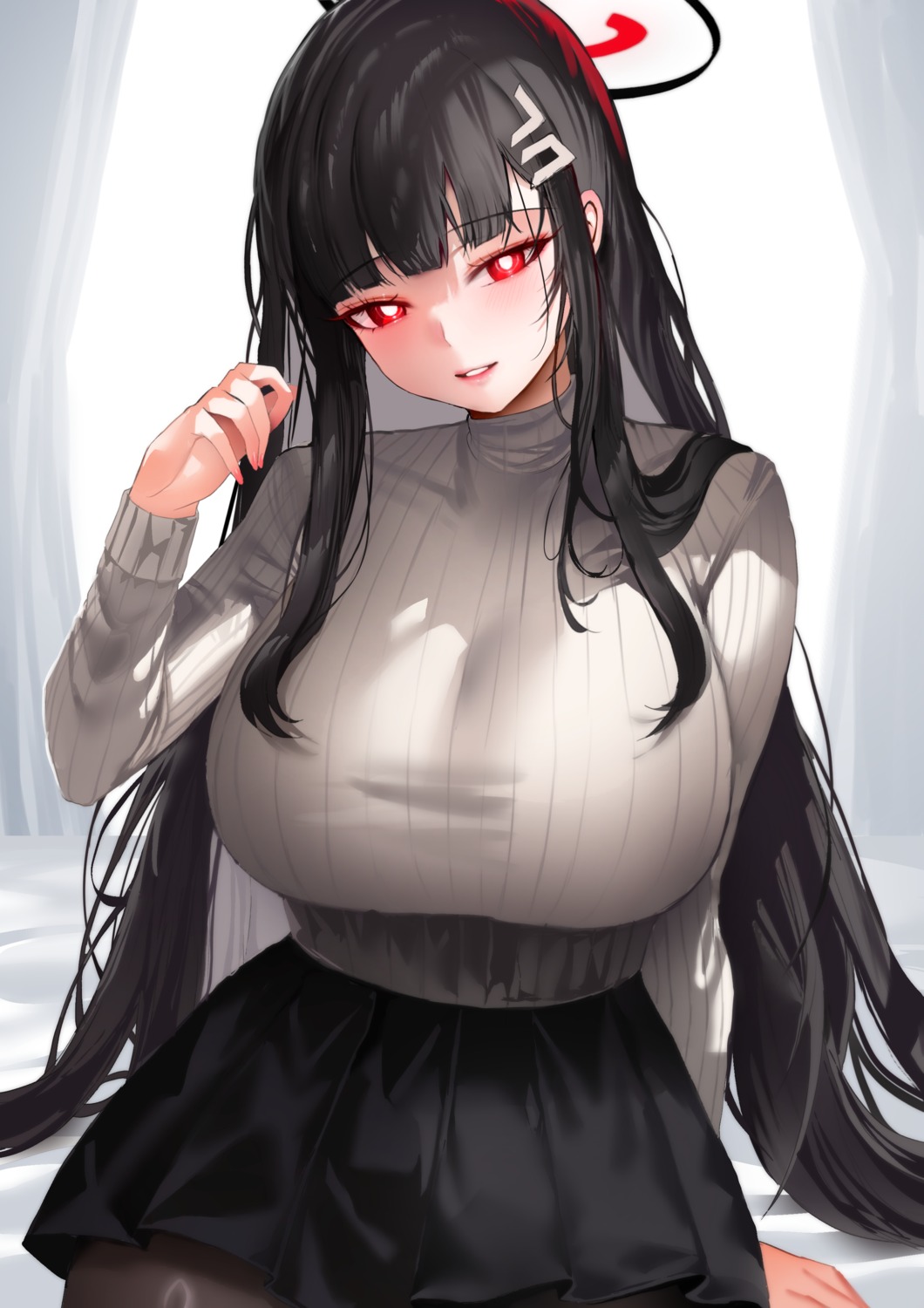 blue_archive, halo, sweater, tsukatsuki_rio, zerocat