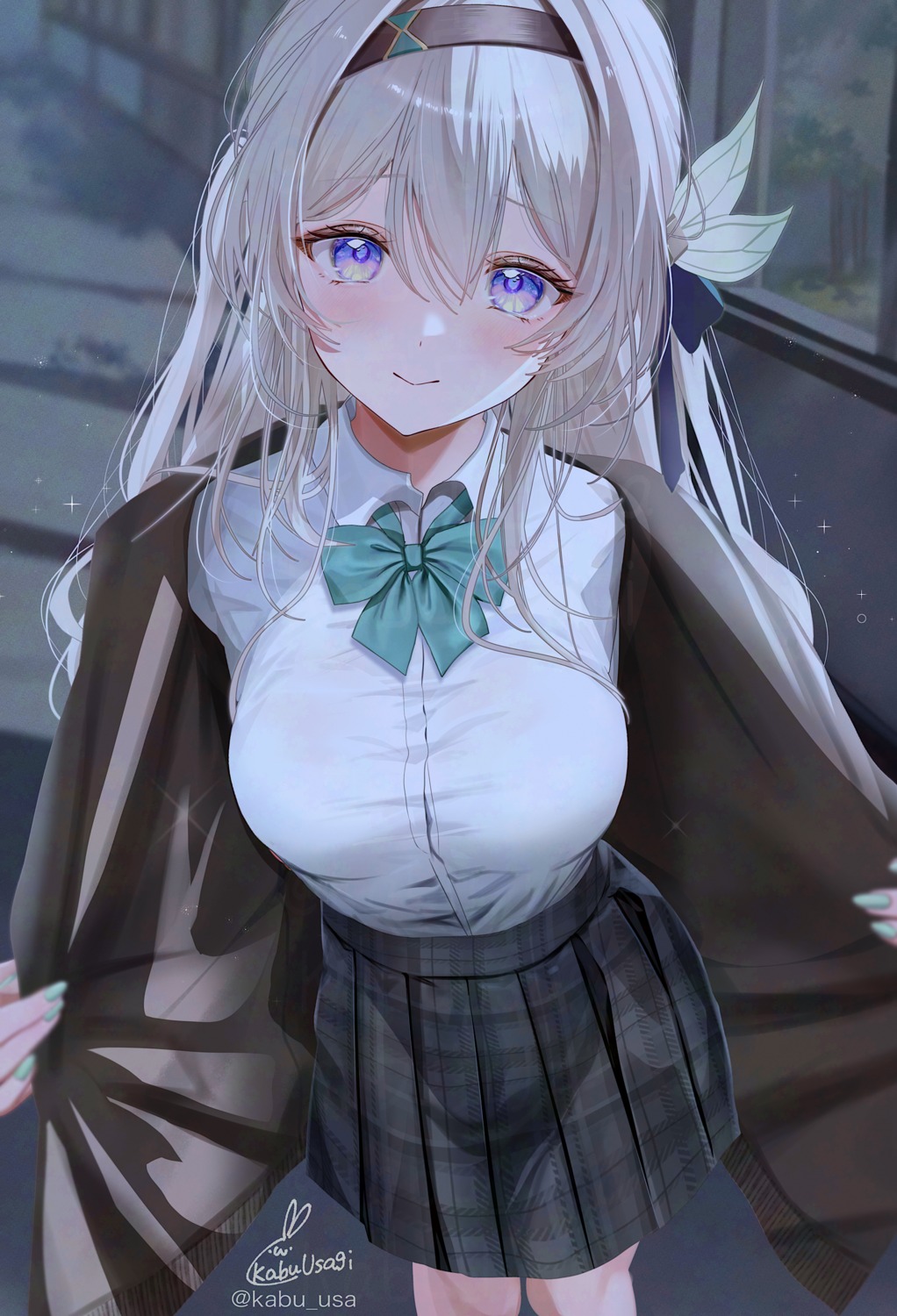 firefly, honkai:_star_rail, kabu_usagi, see_through, seifuku, sweater, undressing