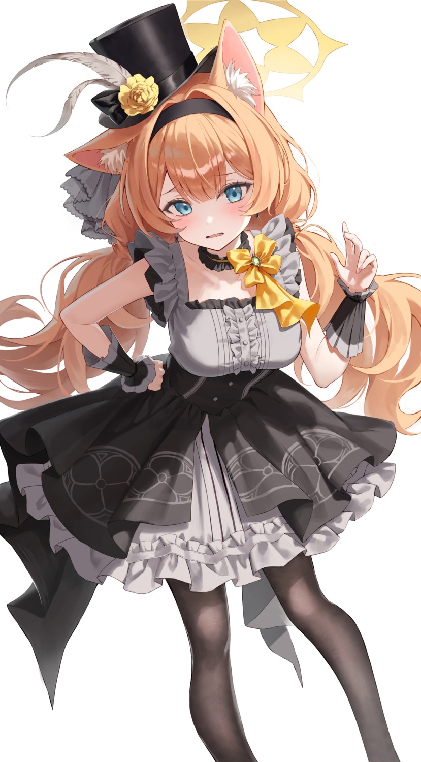animal_ears, blue_archive, halo, iochi_mari, nekomimi, pantyhose, uniform, yeorem