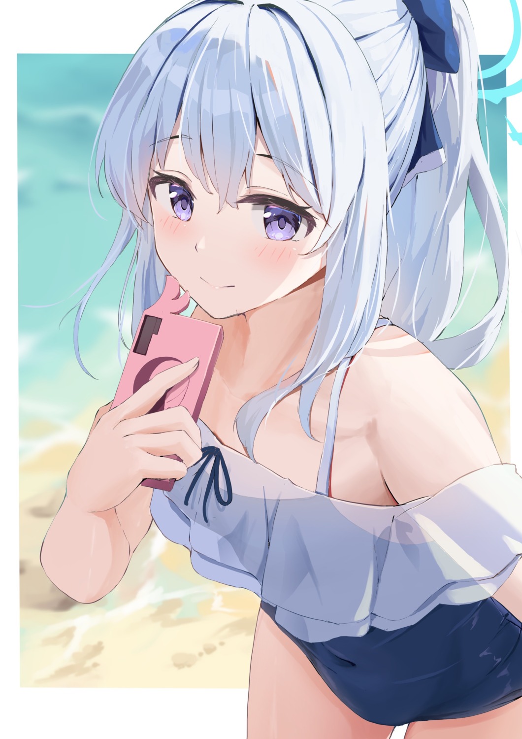 blue_archive, halo, maccya, see_through, swimsuits, tsukiyuki_miyako
