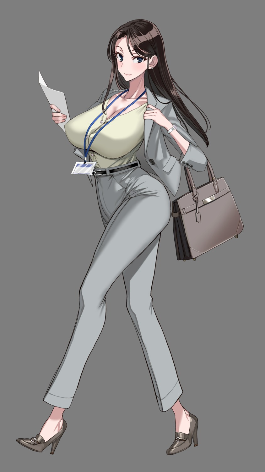 business_suit, cleavage, heels, transparent_png, yanazuri_(kimossari337)
