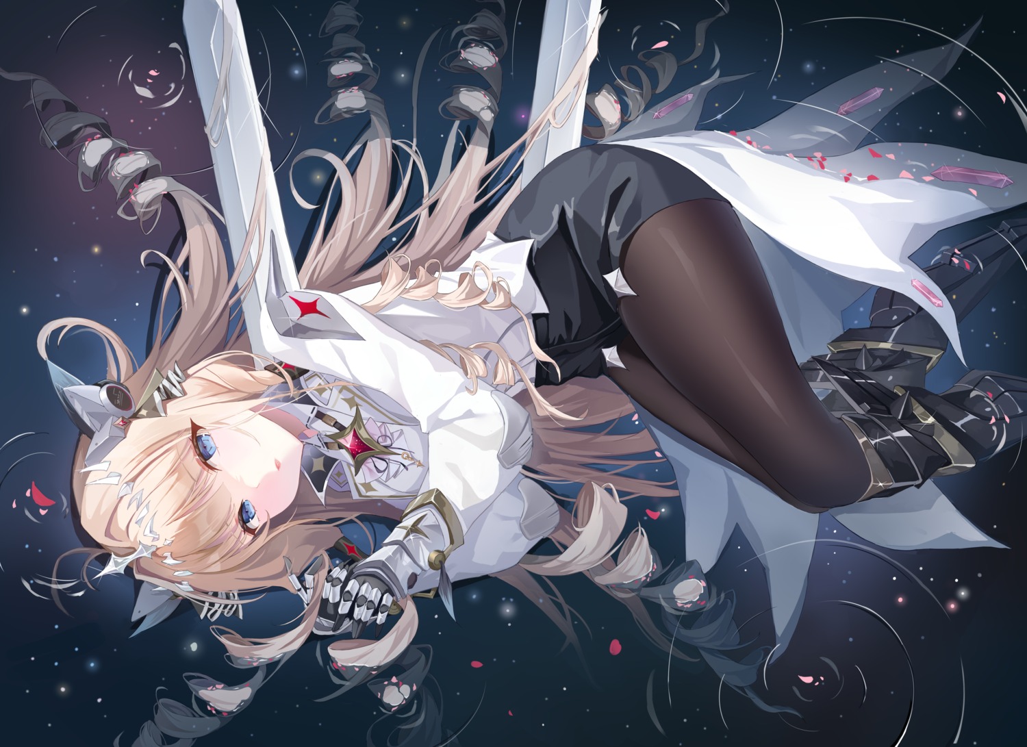 armor, crown_(nikke), goddess_of_victory:_nikke, jingying_baobao_shanliangliang, pantyhose, wet