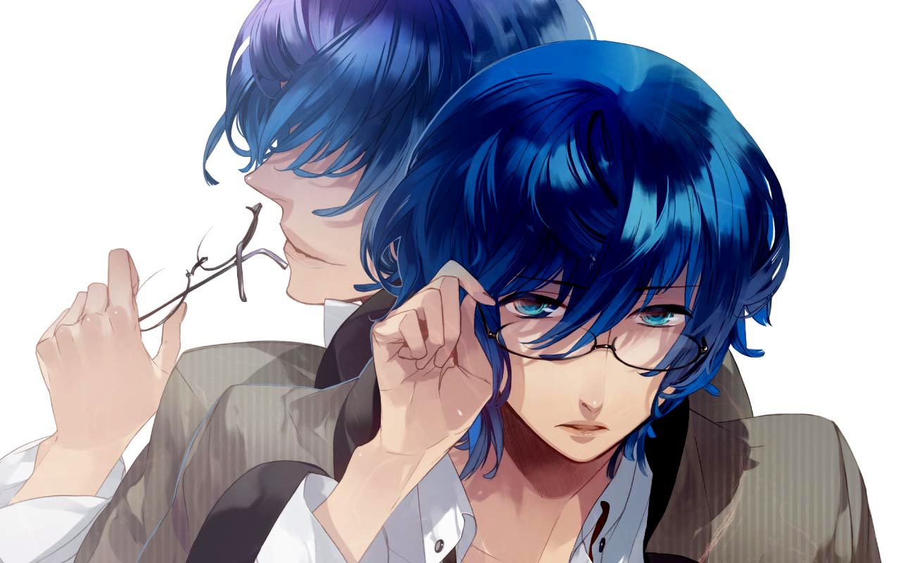 kazuaki, male, megane, mizushima_iku, starry_sky, wallpaper