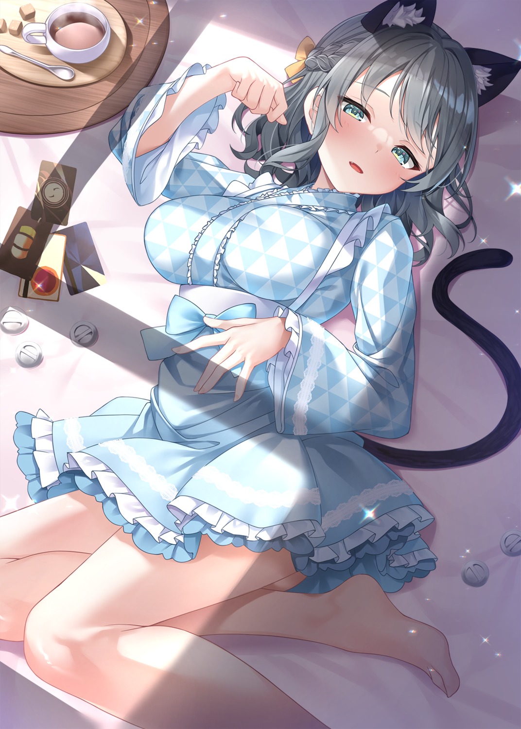 animal_ears, hachikasu_otone, lolita_fashion, nekomimi, shimo_(shimo332215), tail, wa_lolita